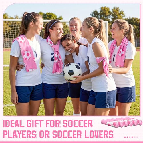 FuWeave 12 Pcs Soccer Cooling Towels Gifts 40 X 12 Inch - color: Soccer, size: 40 x 12 inches