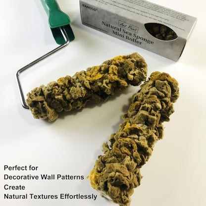 Natural Sea Sponge for Painting, 6" Texture Paint Decorative Roller | Natural Sea Sponge, Texture Paint Roller, Vivid Wall Texture, Ideal for DIY & Professional Decorative Ceiling & Wall Painting - style: XG-3880