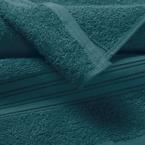 BOUTIQUO Ultra Soft Cotton Washcloths, Contains 12 Piece Face Cloths 12x12 inch, Ideal for Everyday use Face Towels, Compact & Lightweight Multi Purpose Washcloths - Teal - color: Teal, size: Washcloths - Set of 12