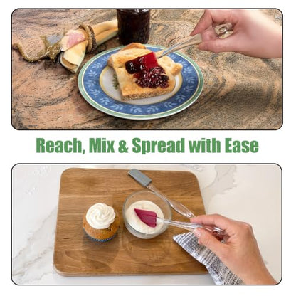 Evelots 6-Piece Mini Spatula Set, Small Silicone Spatulas for Baking | Small BPA-free silicone utensils resist heat up to 446°F; ideal for mixing, scraping, spreading & reaching jars and bowls. - size: Set of 6