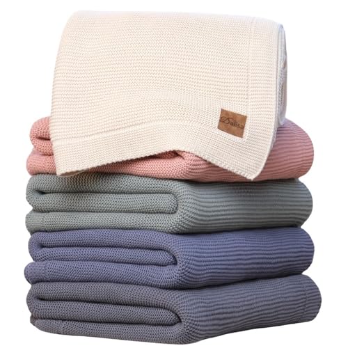 Dalisa Alina GOTS Organic Cotton Throw Blanket, Saffron Gold, 50x60 in - color: Saffron Gold, size: 50x60