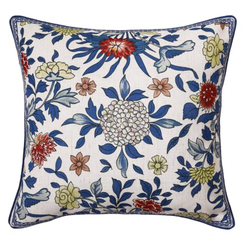 patdrea Designer French Vintage Linen Throw Pillow Cover,18"x18"-Ivar A - color: Ivar a, size: 18" x 18" (Pack of 1)
