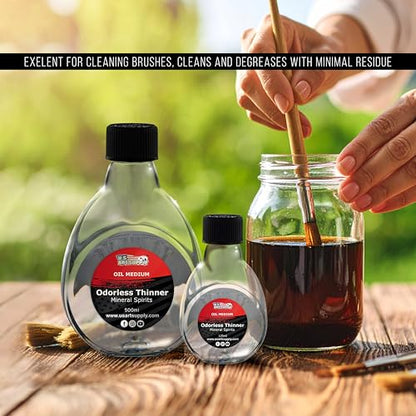 U.S. Art Supply Odorless Mineral Spirits for Cleaning 125ml | Solvent for Artists, Odorless Paint Thinner for Oil Painting - size: 4.2 Fl Oz (Pack of 1)