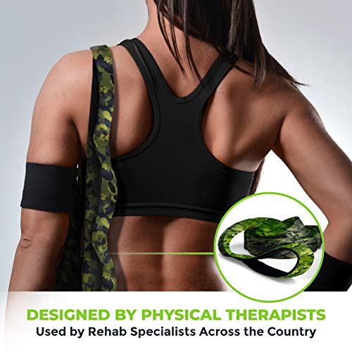 Gradient Fitness Stretching Strap for Physical Therapy, 12 Multi-Loop Stretch Strap 1.5" W x 8' L, Neoprene Handles, Physical Therapy Equipment, Yoga Straps for Stretching, Leg Stretcher. - color: Camo