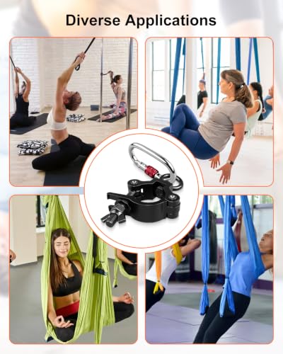 35-45mm Pole Dancing Hanging Clamp, 220lbs Capacity Heavy Duty Grip