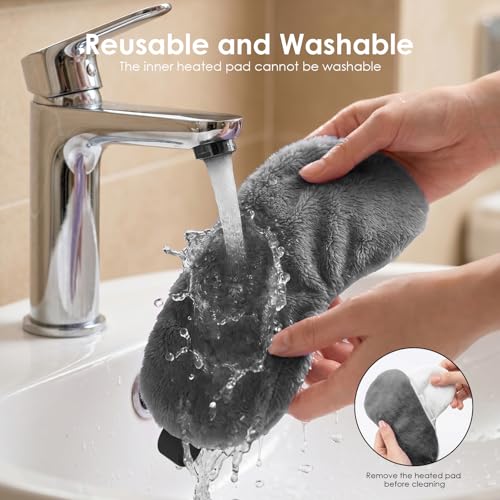 MORLIDEN Heated Eye Mask for Dry Eyes & Stye - Microwavable Warm Compress | For Blepharitis, Chalazion, MGD-Lightweight, No Heavy Pressure-Reusable Moist Heat Mask with Natural Flaxseed (Gray) - color: Gray