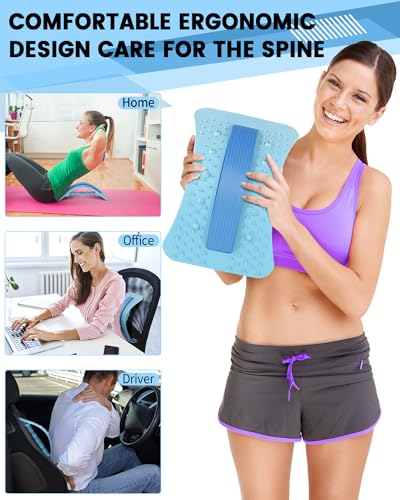 Back Stretcher Lumbar Backs Cracker with Magnet Backs Massager Lower Back Pain Relief Upgraded Multi-Level Support Stretcher Spinal Board Device for Herniated Disc, Sciatica, Scoliosis