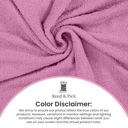 Reed&Pick Hand Towels (Pack of 24) Pink Economy Towels Salon Towels - 100% Cotton Spa Towel– 16 x 27 Inches Highly Absorbable, Facial, Gym, Hair Face Towels Bulk - color: Pink, size: 16x27 Pack of 24