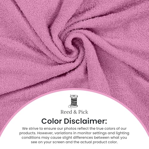 Reed&Pick Hand Towels (Pack of 24) Pink Economy Towels Salon Towels - 100% Cotton Spa Towel– 16 x 27 Inches Highly Absorbable, Facial, Gym, Hair Face Towels Bulk - color: Pink, size: 16x27 Pack of 24