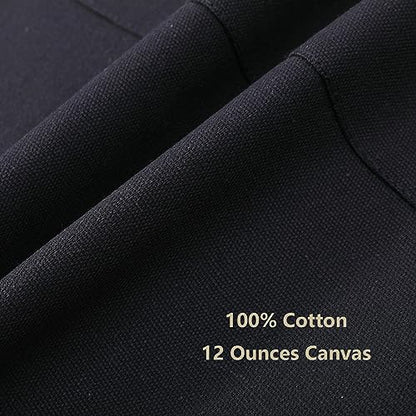 AFUN Chef Aprons for Women Men with Oversized Pockets, 12-Ounce Cotton Canvas Cross Back Water Repellent Apron (Black) - color: Black