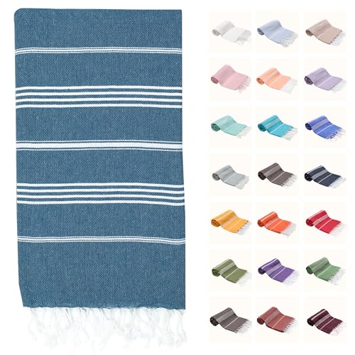 PARK & OZ Turkish Beach Towel – Oversized 100% Cotton Quick-Dry & Sand-Free Blanket 72x40 – Ultra-Absorbent, Lightweight & Compact Pool Towel for Beach, Travel, Spa, Gym, Camping & Home (Teal) - color: Teal