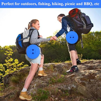 Fishboy Collapsible Stool for Adults, Portable Folding Camping Seat, 400lbs - color: All Blue