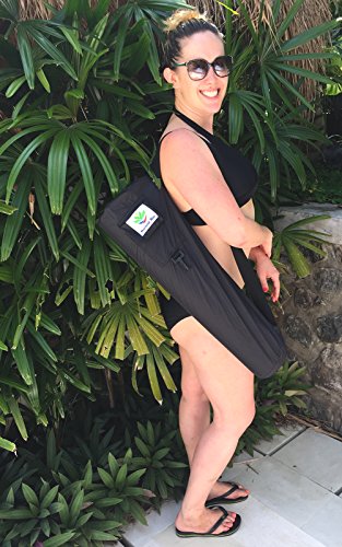 Pure Bliss Yoga Mat Carry Bag - Large & Waterproof Yoga/Pilates Bag With Shoulder Strap & Pocket - Best Y O G A Mat Carrier Travel Tote