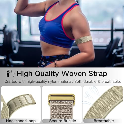 Bicep Bands Compatible for Polar Loop (2025) / Visible Armband 2.0 Straps - color: A-Beige