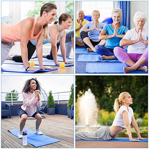 Funtery 3 mm Thin Yoga Mats Bulk, 68 x 24 in - color: Dark Blue