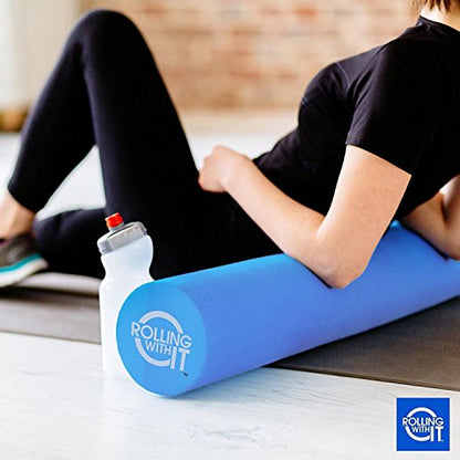 Rolling With It High Density Foam Roller for Physical Therapy | High-density EVA foam, Firm core with smooth surface, Keeps its shape, For back, legs & IT band, Deep tissue muscle recovery - size: 13 x 6 Inch
