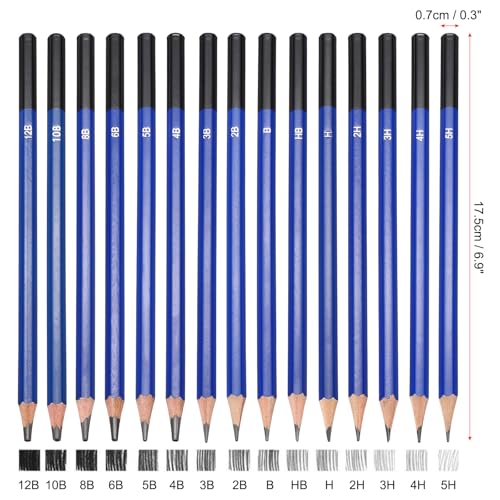 PATIKIL 2B Drawing Pencils for Sketching, 6PCS Sketch Pencils for Drawing Art Pencils Graphite Wood Pre-sharpened for Drawing Sketching Artists, 2B Pencils - size: 1 Count (Pack of 1), style: 2B