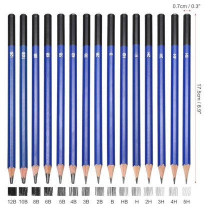 PATIKIL 2H Drawing Pencils, 6PCS Sketch Pencils for Drawing, Art, Design, Classroom, Office, Home, Gifts - size: 1 Count (Pack of 1), style: 2H