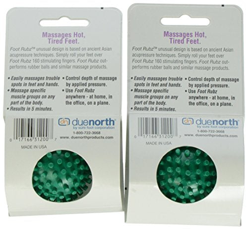 Due North Foot Rubz Foot Hand and Back Massage Ball, 2 Count