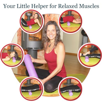 Small Size Medium-Hard Density EVA 4 Inch Foam Roller for Back &Leg Pain; Sore Muscle Recovery; Trigger Point Massage Roller Ø3.75x18inch Physical Therapy; Helps as Spine Cracker Stretcher