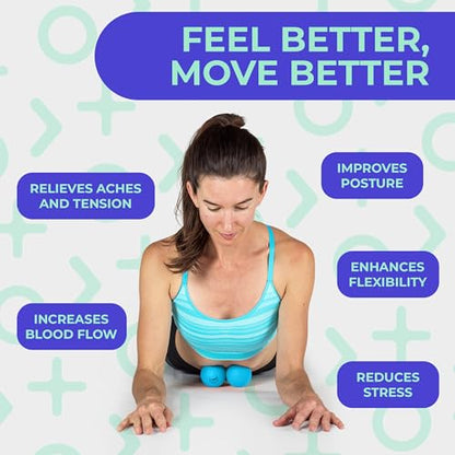 Deep Recovery Yoga Deep Tissue Massage Ball Set, Regular Density– 2.9-Inch Myofascial Release Balls for Feet, Back, Neck, Legs & Arms – Trigger Point & Mobility Therapy (2-Pack) - style: Regular