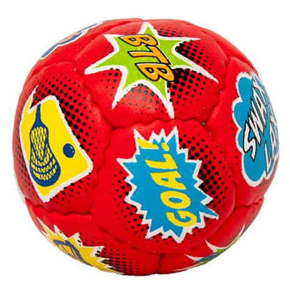 SWAX LAX Lacrosse Training Ball - Indoor Outdoor Practice Less Bounce & Rebounds - color: Red Comic
