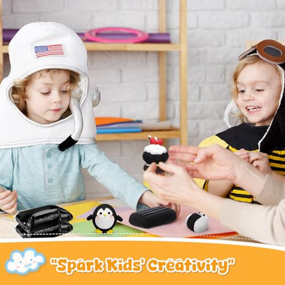 VioraWhite 72 Pcs 38oz Air Dry Clay Bulk Modeling Clay,Black | Ultra Lightweight Foam Modeling Clay for Kids Adults, DIY Gifts Party Arts Crafts, School Project Supplies - color: Black