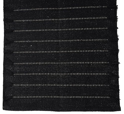Indian Handmade 100% Organic Cotton Yoga Mat, Hand Woven Rug, Yoga Mat For Everyday Fitness at Home Comfortable Foldable Long Mat - color: Beige