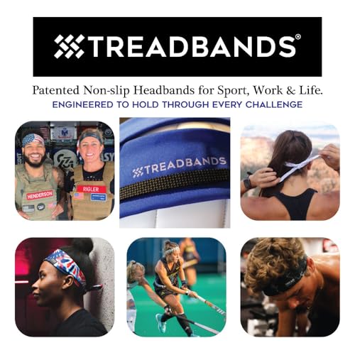 TreadBands All Terrain Tieback Non Slip Headband - Designs. Guaranteed to Stay in Place, Keeps Sweat Out of Your Eyes, Patented Grip Technology. - color: Designs - Rhapsody