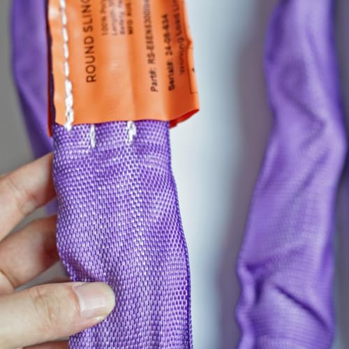 Endless Round Slings for Aerial Lyra Hoop Rig, Aerial Silks Handing Polyester Lifting Sling Spanset, Heavy Duty Polyester Capacity 5300 Lbs Vertical Capacity (Purple, 2 FT) - color: Purple, size: 2 ft