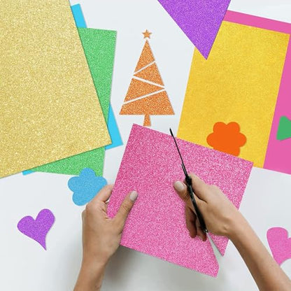 Pink Glitter Cardstock 12 x 12, Paper for Cricut, Thick Card Stock for Card Making, Scrapbooking, Craft(250Gsm 30Sheets) - color: DarkPink