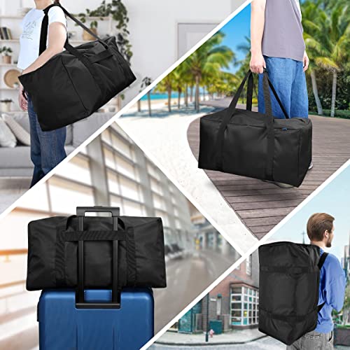 COOLBEBE 24x12x12 Inch Travel Duffle Bag, 53L Mid-Size Weekender, Black - size: 24” x 12” x 12”