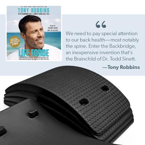 Adjustable Lower & Upper Back Stretcher For Lumbar Support, Spine Alignment & Back Pain Relief By Renowned Kinesiologist Dr. Todd Sinett