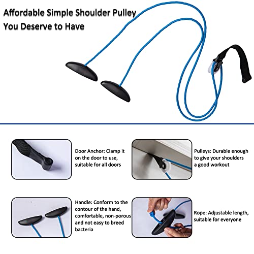 Shoulder Pulley Over The Door Physical Therapy System - color: Blue