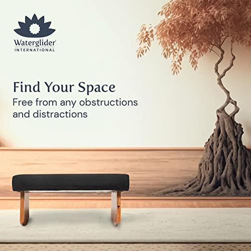 Meditation Bench (Zen Black), Seiza, Sustainable Acacia Wood with Curved Bottom Edges for the Perfect Posture, Meditation Stool, Prayer Bench, Meditation Chair, Yoga Stool - color: Zen Black