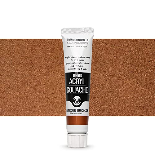 Turner Colour Works Acryl Gouache Artist Acrylic Paint - Single 20 ml Tube - Antique Bronze - color: Antique Bronze, size: 0.7 Fl Oz (Pack of 1)