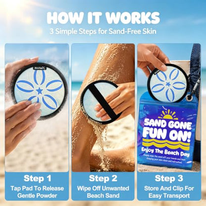 Sand Remover for Beach Towels - Soft Quick Clean Mitt for Kids & Adults | Removes Sand in Seconds,Gentle on Skin,Reusable & Washable,Beach Vacation Essential,Perfect for Beach, Pool & Camping - color: Flower