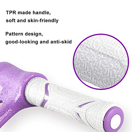 Pedal Resistance Bands with Handles Exercise Bands Multifunction Tension Rope Fitness for Working Out Arm Abs Legs Stretch Bands - color: Purple