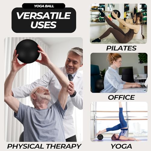 Seenelling 18 Pcs Pilates Ring and Ball Bulk Home Pilate Kit - color: Black