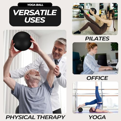 Seenelling 18 Pcs Pilates Ring and Ball Bulk Home Pilate Kit - color: Black