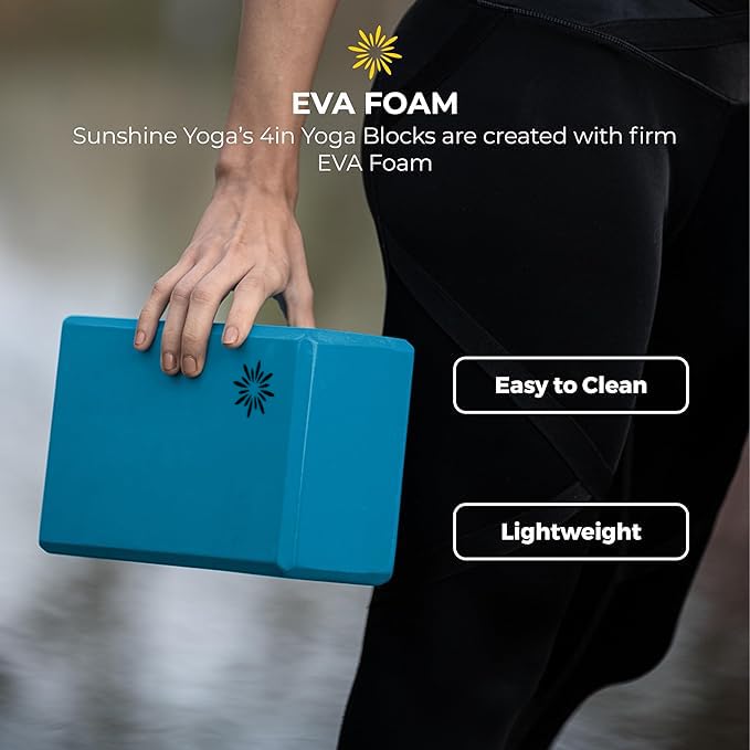 Bulk 4in Foam Yoga Blocks, 10 Pack - color: Oceanside