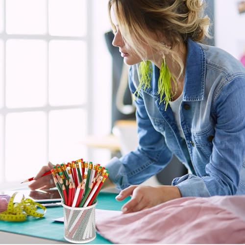 TecUnite 60 Pcs HB Pencils #2 Unsharpened Wood Cased Pencils with Eraser Hexagonal Pencil Cute Graphite No 2 Pen for Adults Gifts Exam School Office Sketching Learning(Red and Green, Gold) - color: Red and Green, Gold