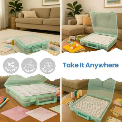 ArtBin 6955RJ Super Satchel 1-Compartment Box, Art & Craft Organizer, 1-Pack, Translucent Mint - color: Mint
