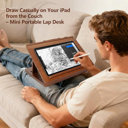 CEIJE Lightweight Drawing Easel for Artists – Portable Lap Drawing Stand for Small Canvases, Ideal for Sketching, Painting & Travel, Comfortable for Extended Use