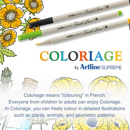 Artline SUPREME Brush Blender Pens | AP Certified Safe for Kids | Blur Resistant Ink | EPFS-F | Flexible Brush Nib Creates Unique Wide & Fine Lines | 3-Pack - size: 3-Pack