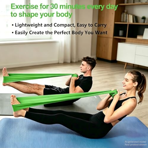 Resistance Bands for Working Out, Physical Therapy, Yoga & Pilates - color: Green
