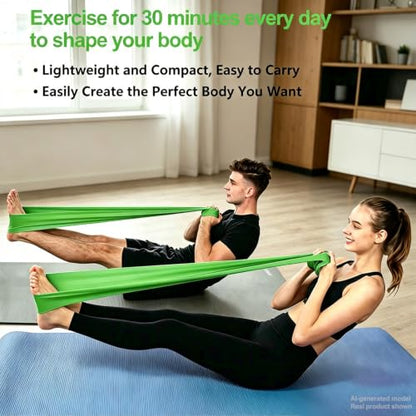 Resistance Bands for Working Out, Physical Therapy, Yoga & Pilates - color: Green
