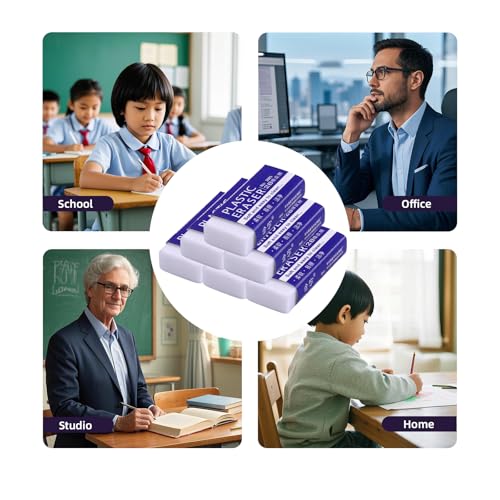 White Erasers, Artist Eraser for Drawing Art Sketching, Pencil Erasers for Kids Bulk Students School Supplies Office (8)