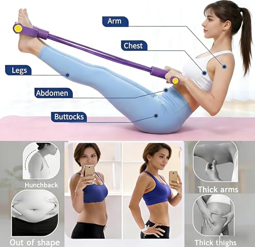 Pedal Resistance Bands with Handles for Women,Multifunction Fitness Bands