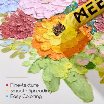 MEEDEN 144 Vibrant Color Soft Oil Pastels + 140lb/300gsm 9"x 12" Oil Pastel Paper for Artist Beginner Adult - Smooth Oil Pastel Crayons for Art Supplies, Painting, Drawing, Blending, Layering, Shading